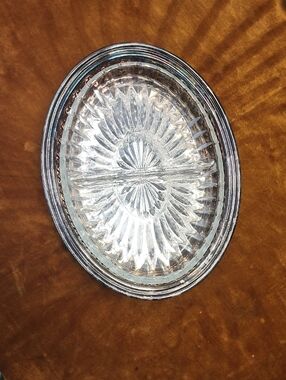 🟡 2 For $25 🟡 Vintage Oval Silver Plated  Serving Platter With Glass Insert